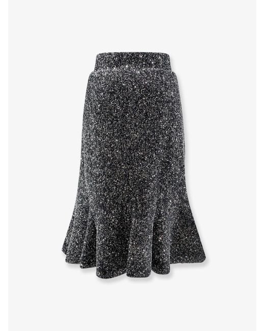 Dior Gray Sequin Godet Skirt