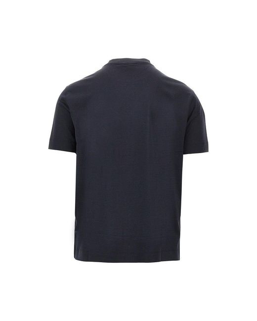 Emporio Armani Black Eagle Heart Embroidery T-Shirt for men