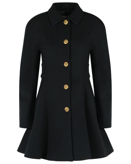 Versace Black Wool Coat