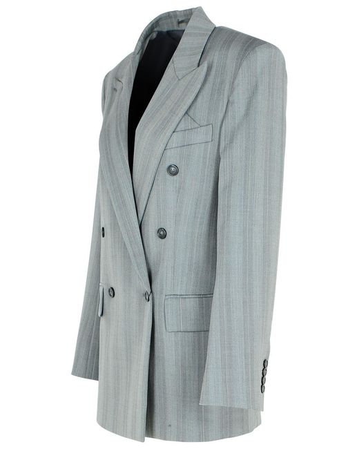 Sportmax Gray 'Merlot' Virgin Wool Blend Blazer