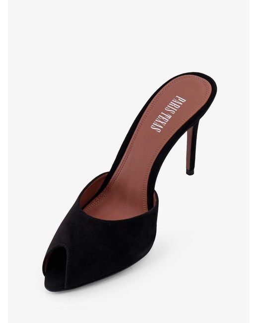 Paris Texas Black Vera Suede Sandals