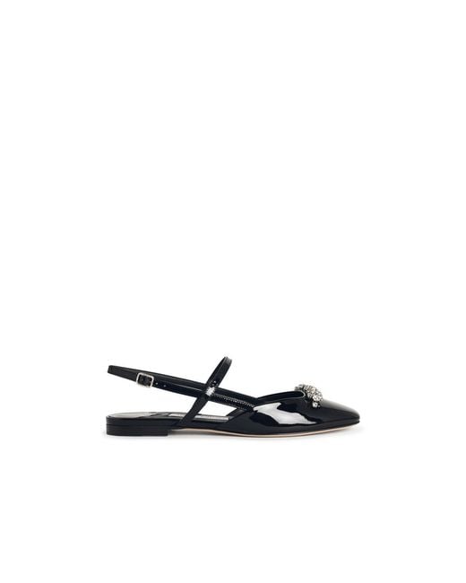 Jimmy Choo White 'Belinda Sb Flat' Lear Ballet Flats