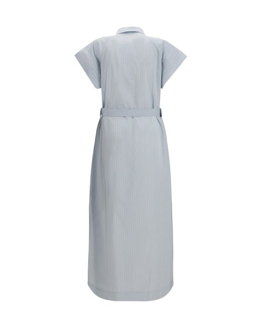 Jacob Cohen Gray Long Poplin Chemisier Dress