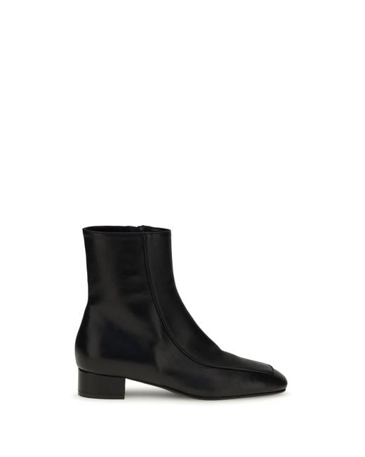 Herbert Levine Black Ankle Boots Shadow Ban Leather