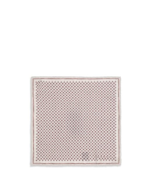 Brunello Cucinelli White Silk Pochette With Geometric Pattern for men
