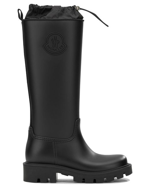 Moncler Black "Kickstream High" Rain Boots