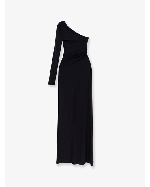 Elisabetta Franchi Black Carpet Stretch Viscose Long Dress