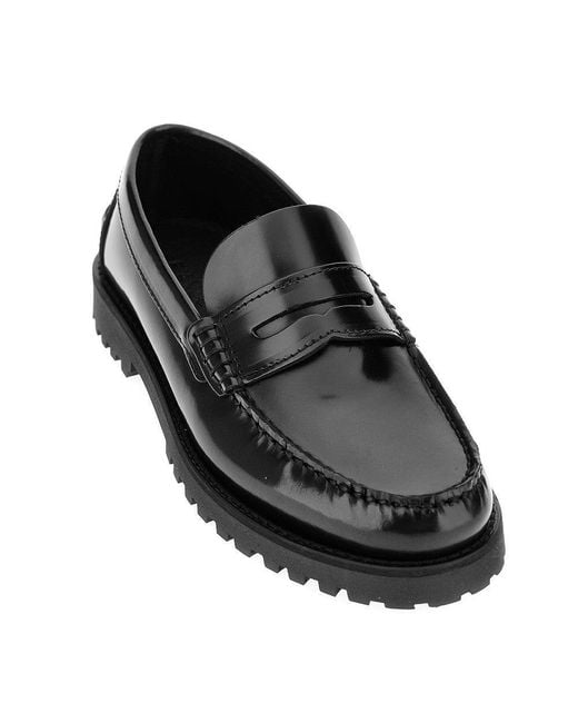 Bianco Black 'Biagreg' Leather Loafers for men