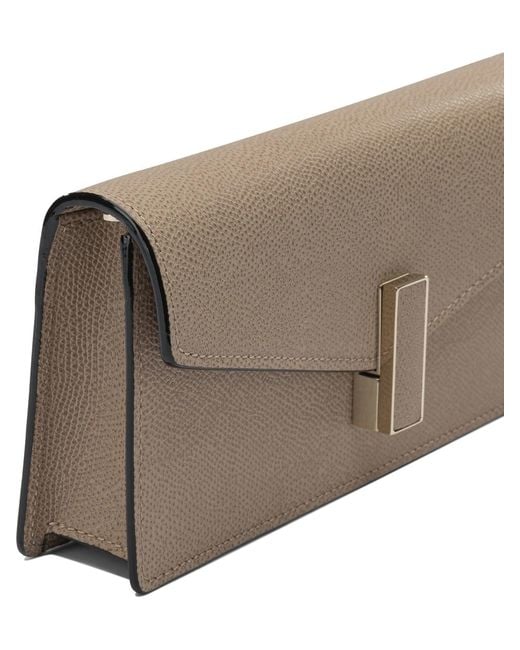 Valextra Gray Clutch "Iside" With Chain