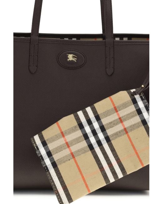 Burberry Black Bloomsbury Medium Reversible Tote Bag