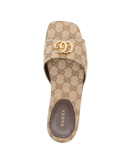 Gucci White Gg Marmont Sandals