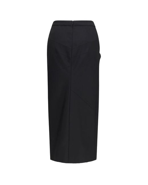 Givenchy Blue Draped Midi Skirt