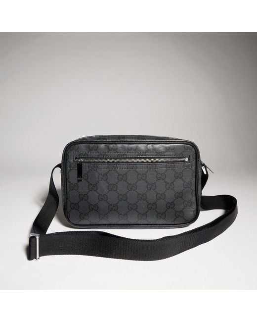 Gucci Black Small Gg Crossbody Bag for men