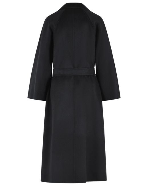 Max Mara Black 'Icon Ludmilla' Cashmere Coat