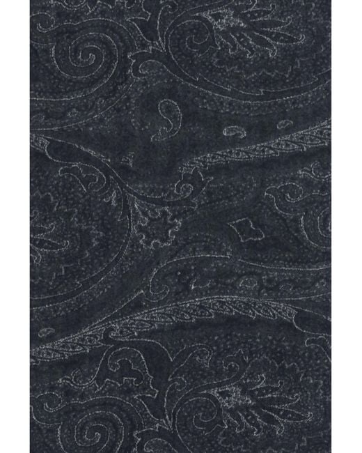 Etro Blue Paisley Scarf for men