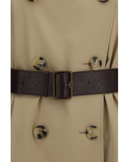 Burberry Natural Kensington Midi Leather Trench