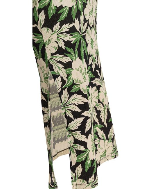 Loewe Green Silk And Cotton Dress