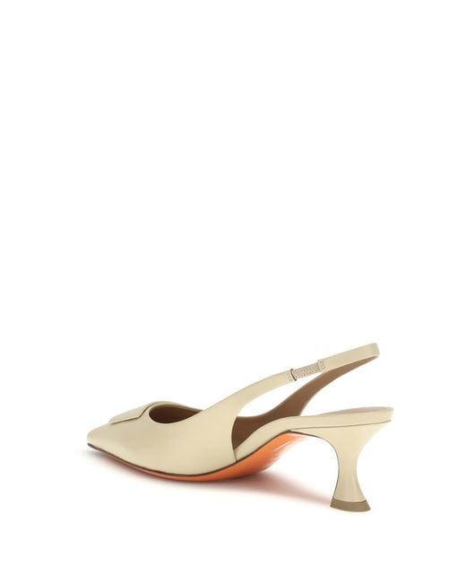 Santoni Natural Taylor Slingback Pumps