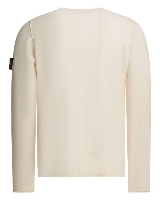 Stone Island Natural Compass Patch Crewneck Sweatshirt for men
