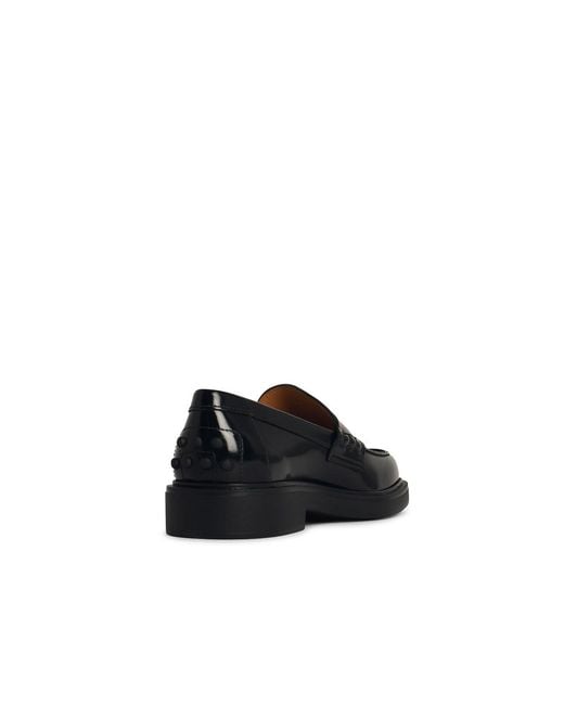 Tod's Black Leather Loafers