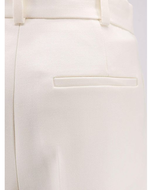 Dior White Wide Fit Wool Pants