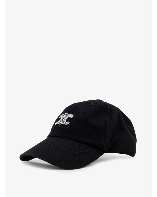 Céline Black Vivienne Cotton Hat for men