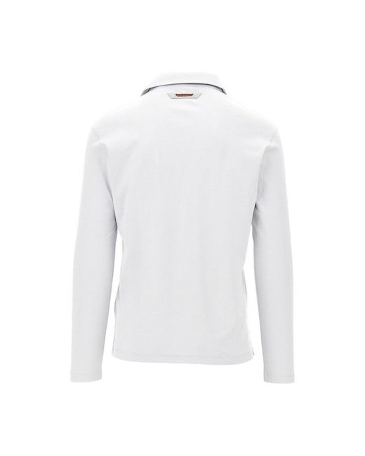 Sease White Supima Jersey Polo Shirt for men