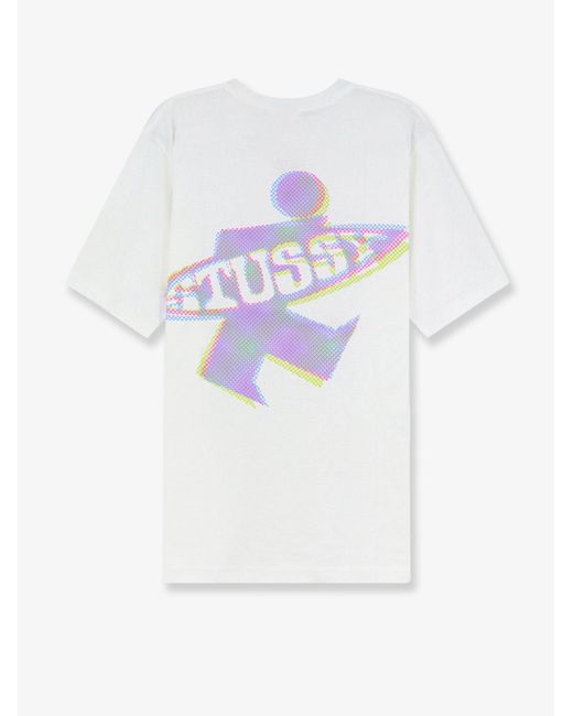 Stussy White Dot Surf Cotton T-Shirt for men