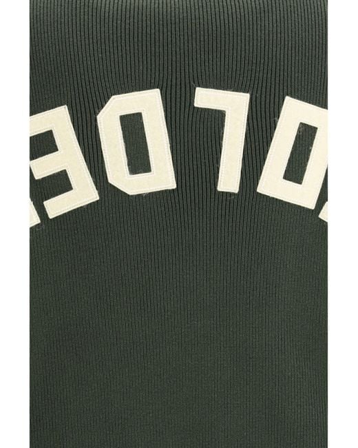 Golden Goose Deluxe Brand Green Ribbed-Knit Sweater for men