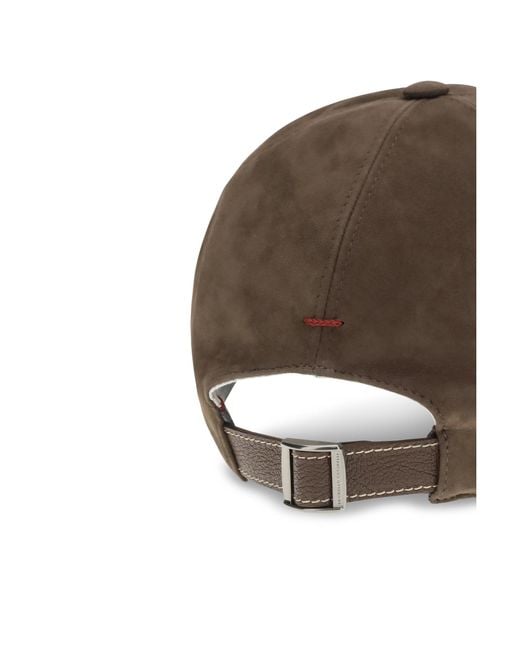Brunello Cucinelli Brown Baseball Cap for men