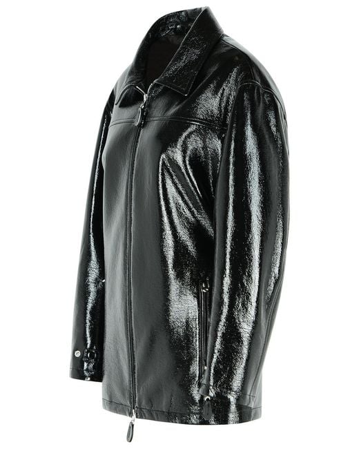 Courreges Black Vinyl' Cotton Blend Jacket