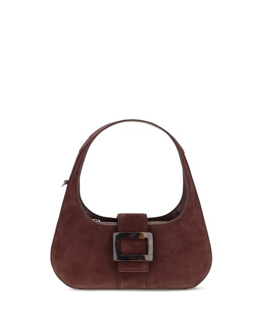 Roger Vivier Purple Mini Belle Vivier Turtle Hobo Shoulder Bag