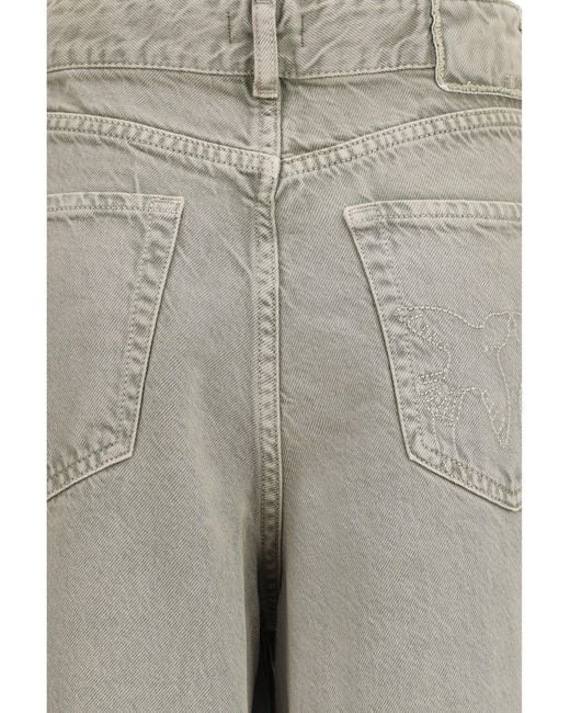 Pinko Gray Bermuda Jeans