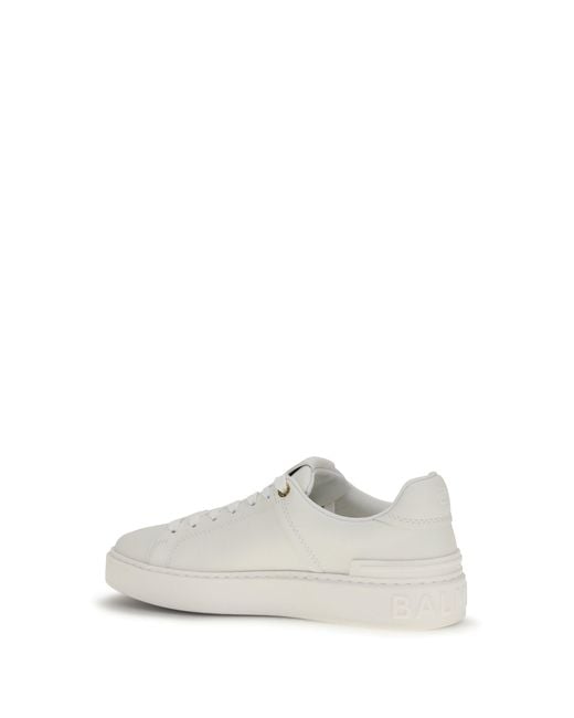 Balmain White B-Court Sneakers