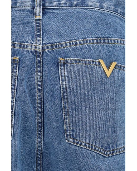 Valentino Blue Straight-Leg Denim Jeans for men