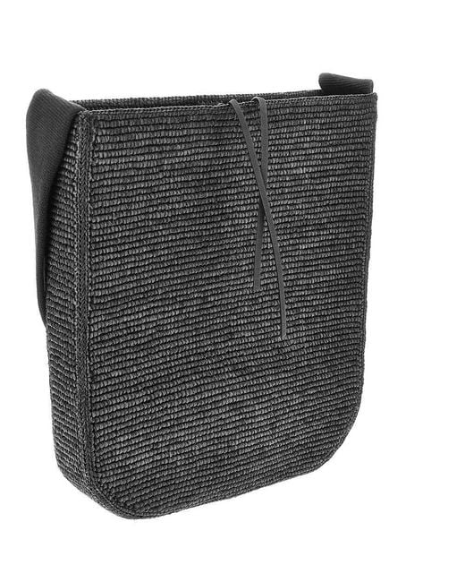 The Row Black 'Lori' Woven Raffia Bag