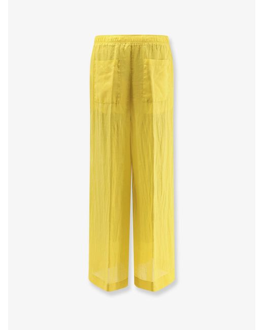 Nude Yellow Linen Blend Trousers