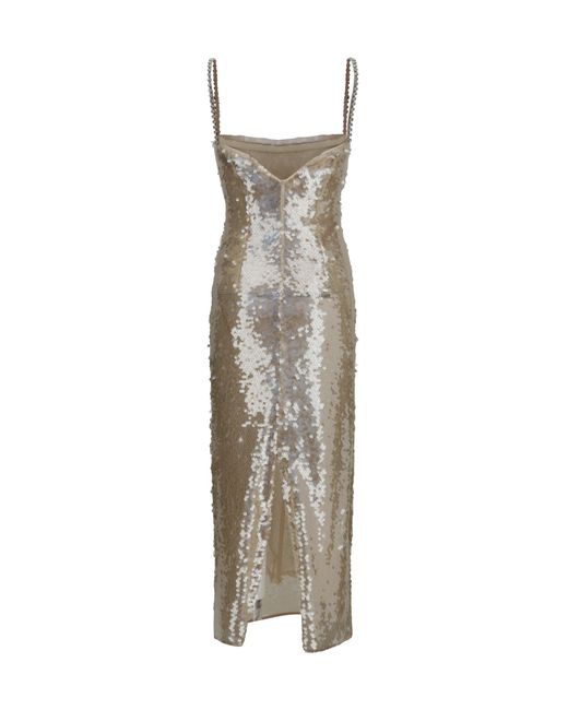 Nissa White Dress Midi Sequin