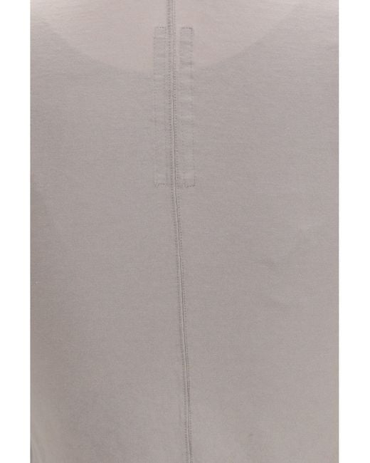 Rick Owens Gray Cotton Slim T-Shirt