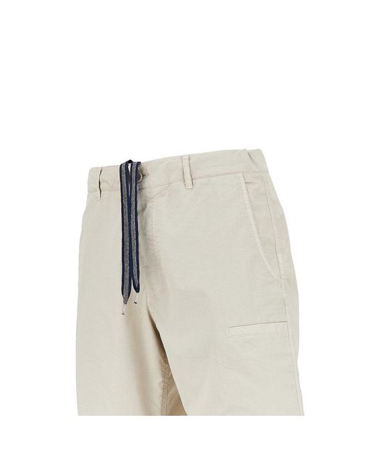 Aspesi Gray Cotton Micro Twill Shorts for men
