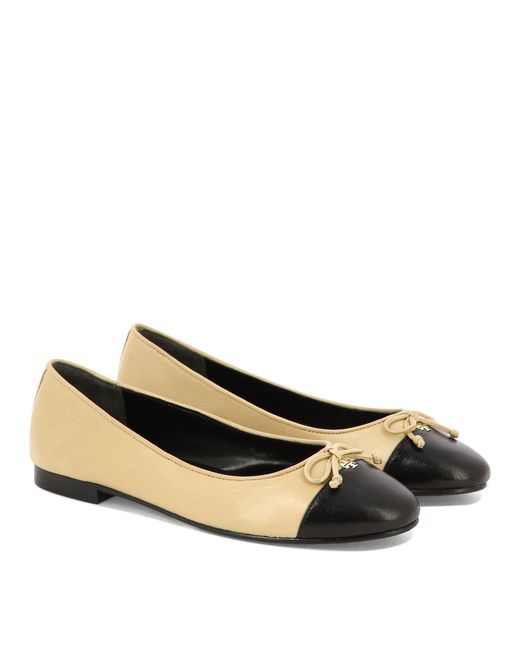 Tory Burch Natural Ballerinas