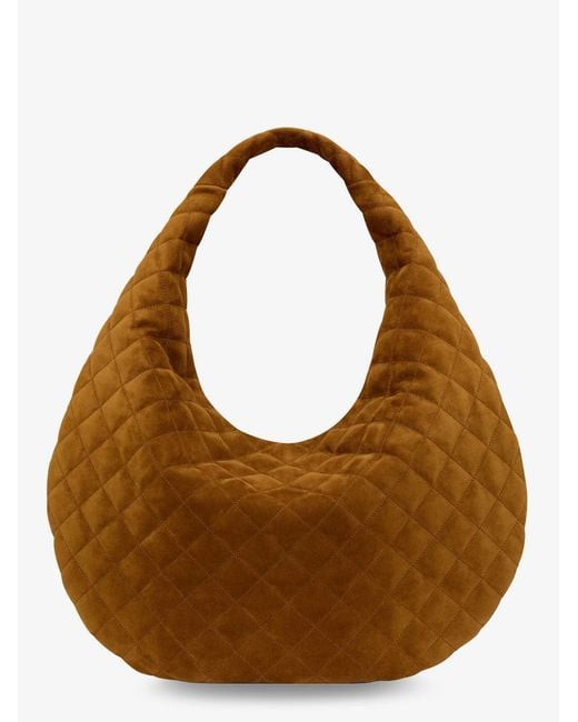 Saint Laurent Brown Icare Hobo Suede Handbag