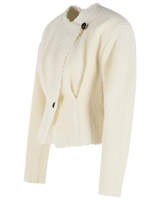 Isabel Marant Natural 'Suna' Ivory Virgin Wool Blend Jacket