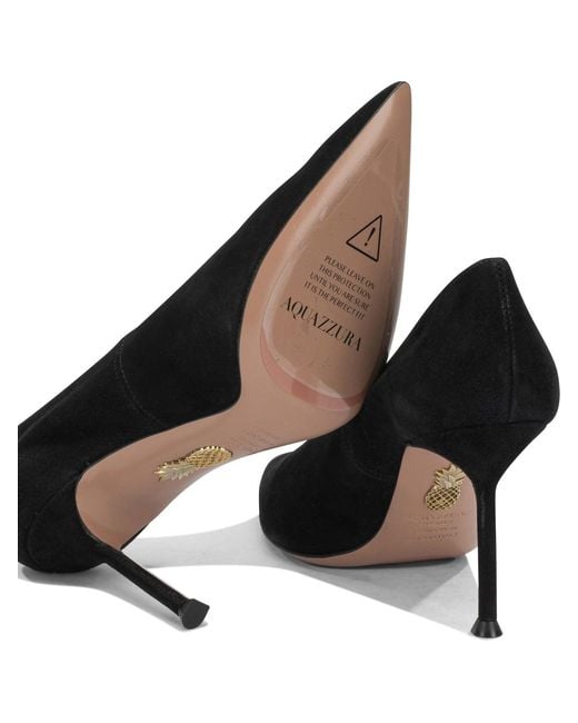 Aquazzura Black Suede Leather Heeled Shoes
