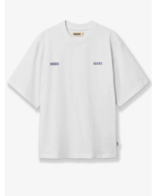 Woodbird White Wbbaine Zilla Tee Cotton T-Shirt for men