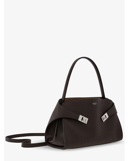 Ferragamo Black Hug Soft Two-Tone Shoulder Bag