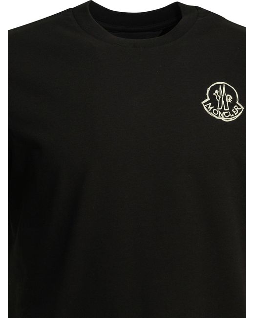 Moncler Black Crewneck T-Shirt for men