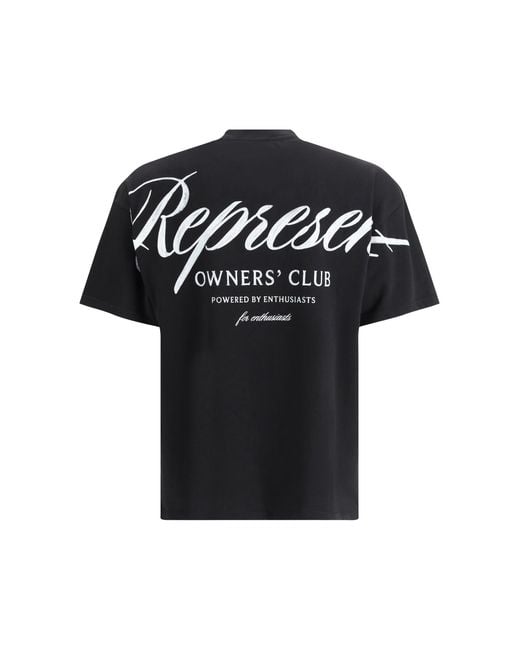 Represent Black T-Shirt Cotton for men