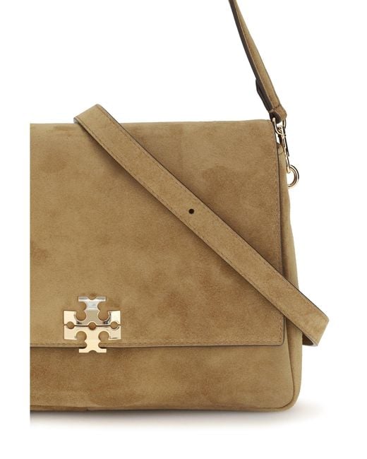 Tory Burch Metallic Shoulder Bag Charlie Suede