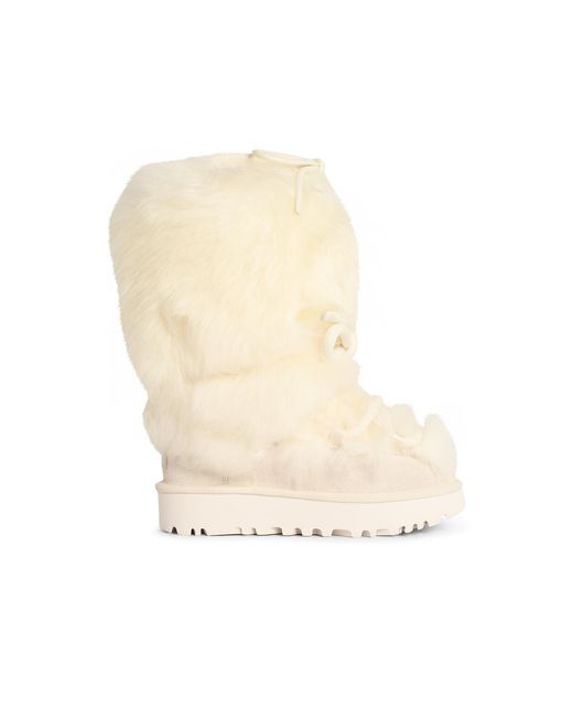 Women's White Classic Tall Chalet Leather Blend Boots